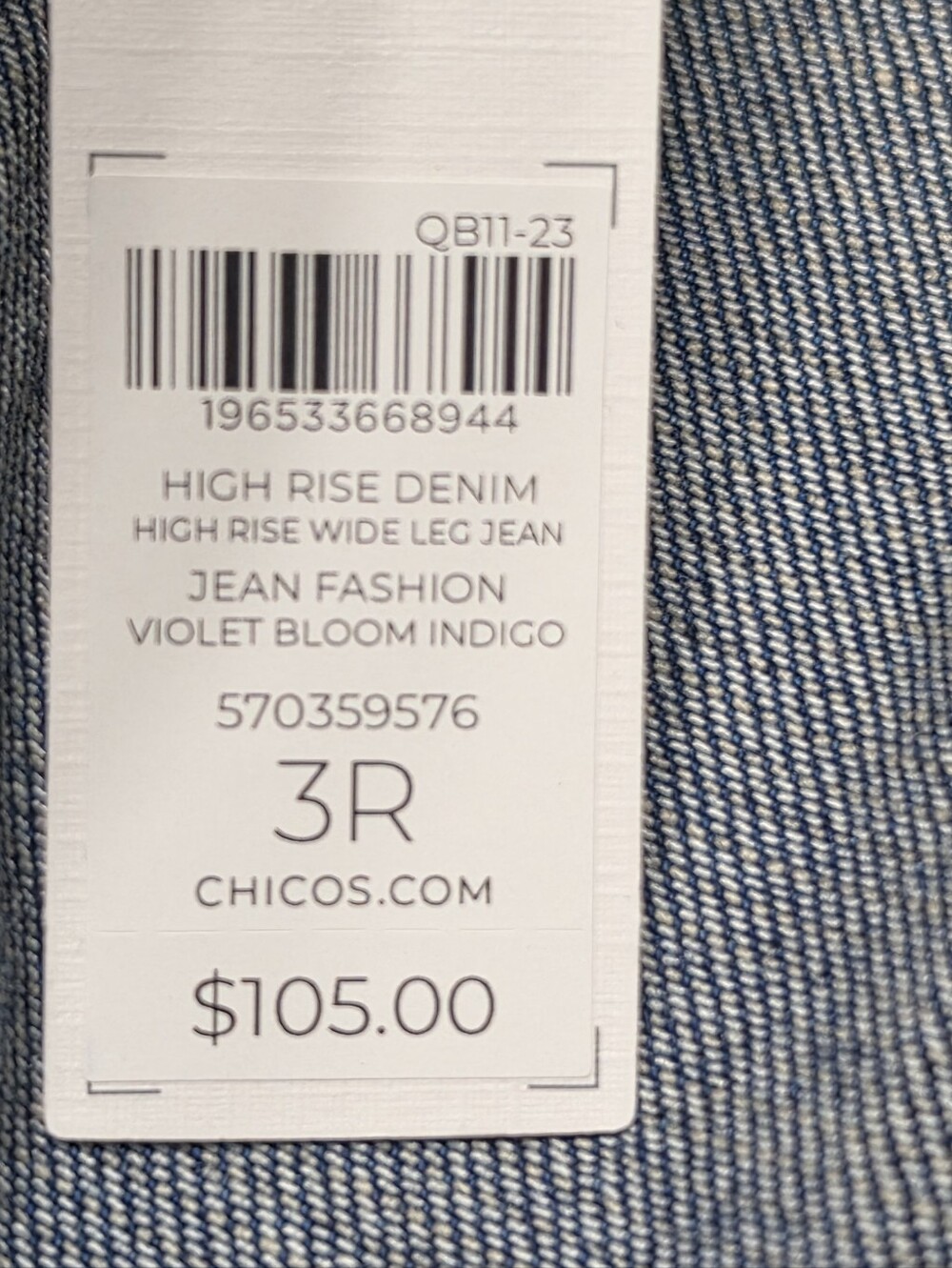 Chico's High Rise Wide Leg Jean - Picture 12 of 13